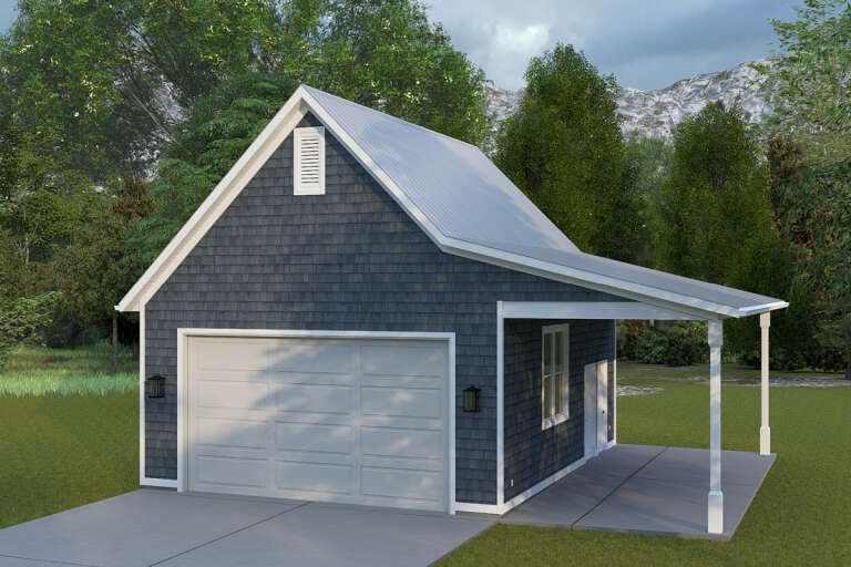 House Plan House Plan #33415 Angled Front Elevation