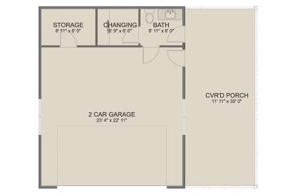 Garage Floor for House Plan #2802-00405