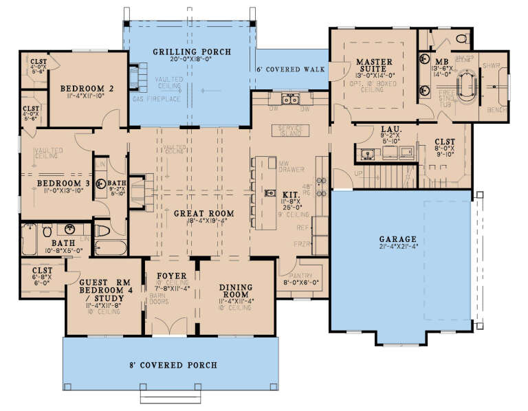 House Plan House Plan #33417 Drawing 1