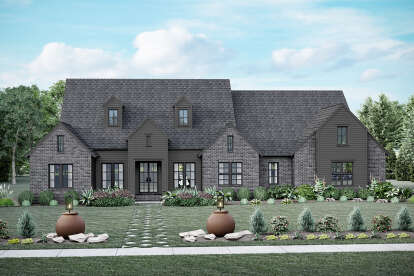Modern Transitional House Plan #5995-00042 Elevation Photo