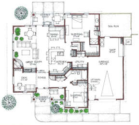 Floorplan 1 for House Plan #192-00028