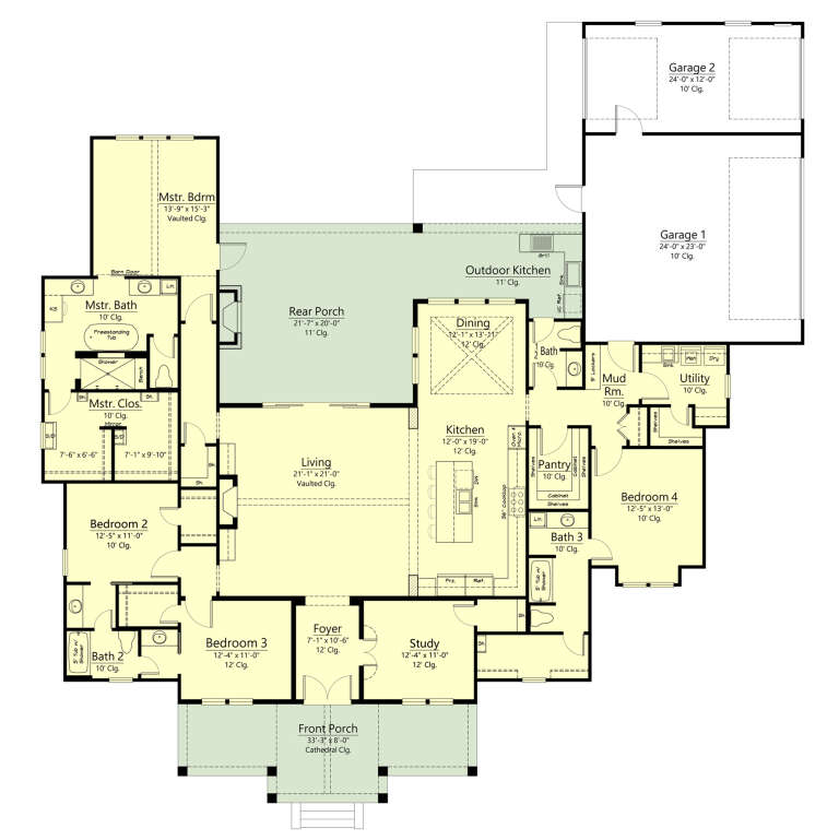 House Plan House Plan #33513 Drawing 1