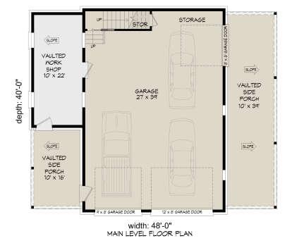 Garage Floor for House Plan #940-01315