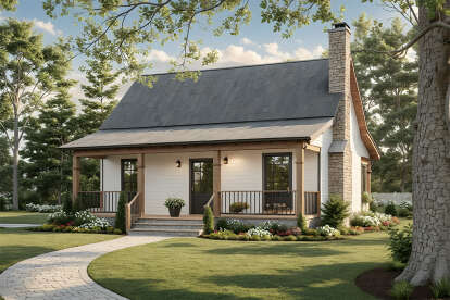 Modern Farmhouse House Plan #348-00341 Elevation Photo