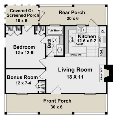 Main Floor for House Plan #348-00341