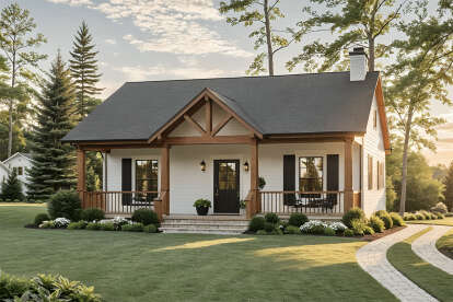Modern Farmhouse House Plan #348-00343 Elevation Photo