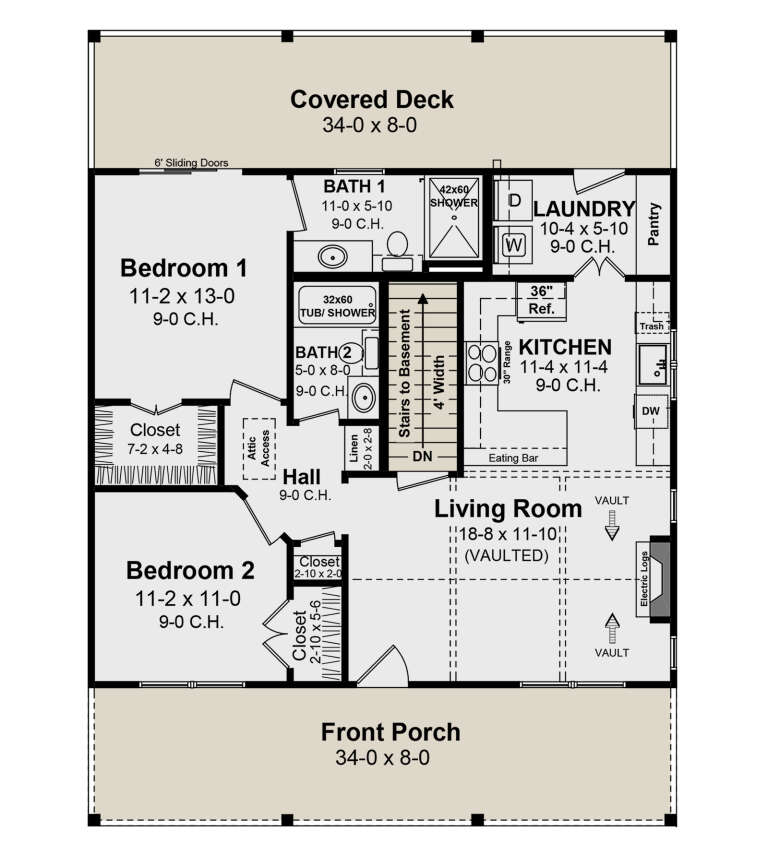 House Plan House Plan #33518 Drawing 1