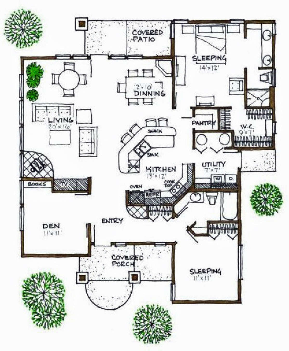Floorplan 1 for House Plan #192-00030