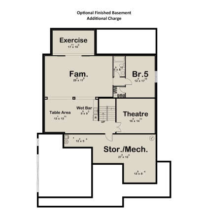 Basement for House Plan #963-01157