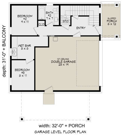 First Floor for House Plan #940-01316