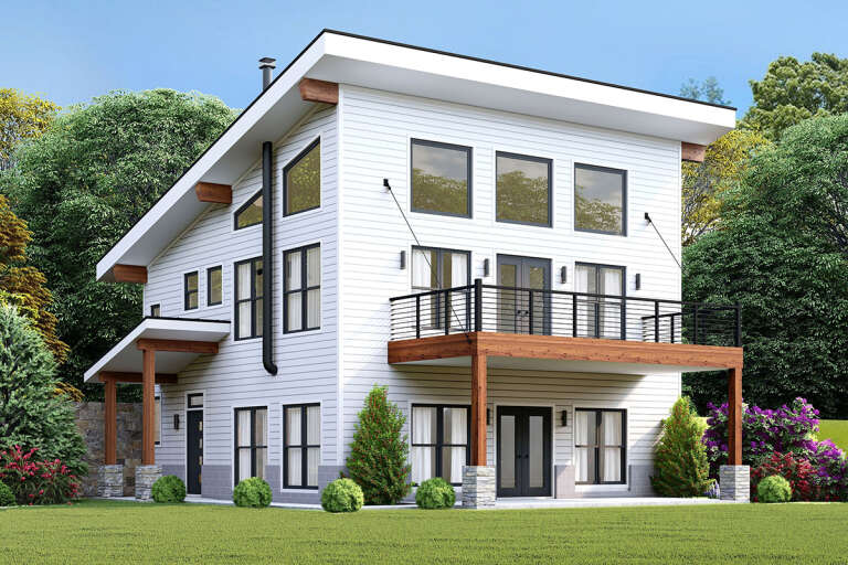 House Plan House Plan #33525 Angled Front Elevation