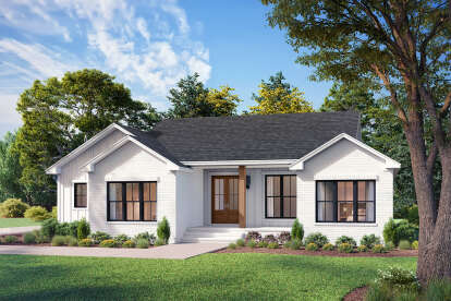 Modern Farmhouse House Plan #041-00394 Elevation Photo