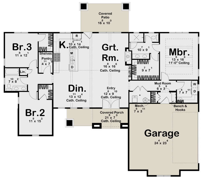House Plan House Plan #33529 Drawing 1