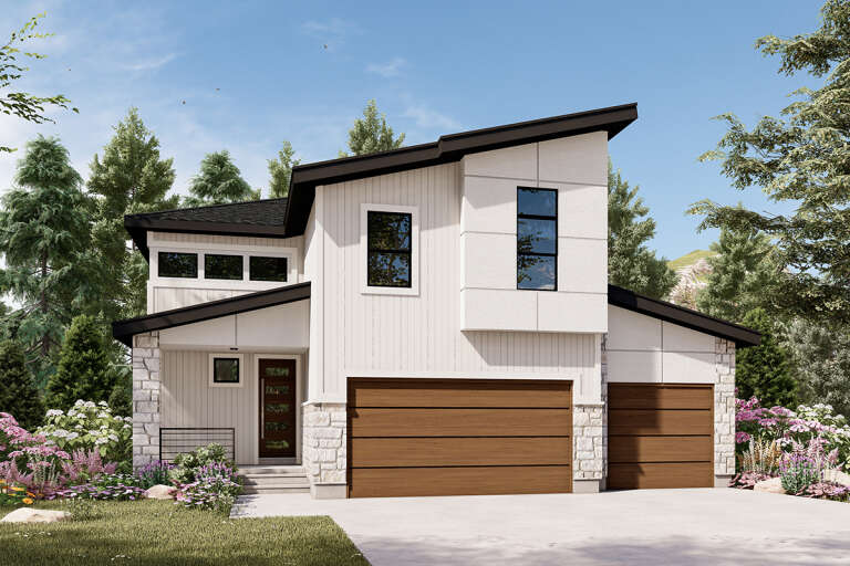 House Plan House Plan #33530 Angled Front Elevation
