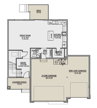 Main Floor  for House Plan #7306-00042