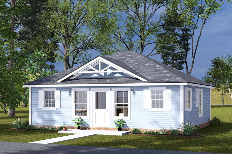 House Plan House Plan #33531 Angled Front Elevation