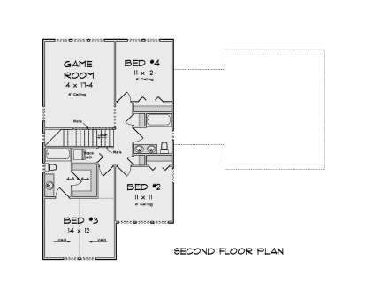 Second Floor for House Plan #4848-00473