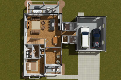 Overhead First Floor for House Plan #4848-00473