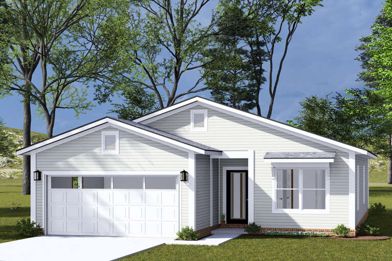 House Plan House Plan #33533 Angled Front Elevation