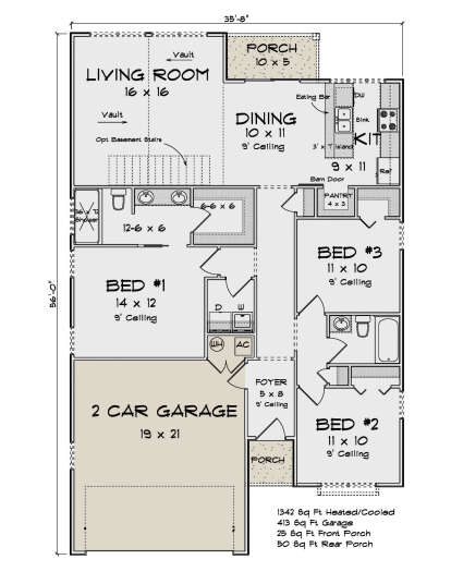 Main Floor  for House Plan #4848-00474