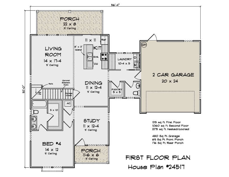 House Plan House Plan #33534 Drawing 1