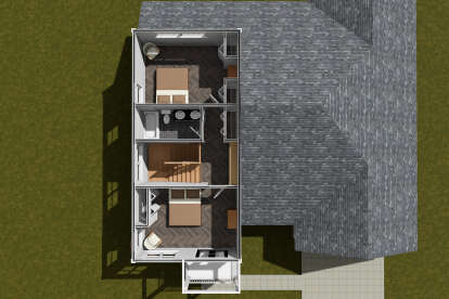 Overhead Second Floor for House Plan #4848-00476