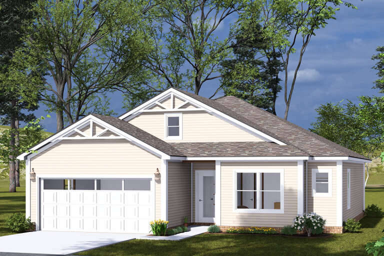 House Plan House Plan #33536 Angled Front Elevation