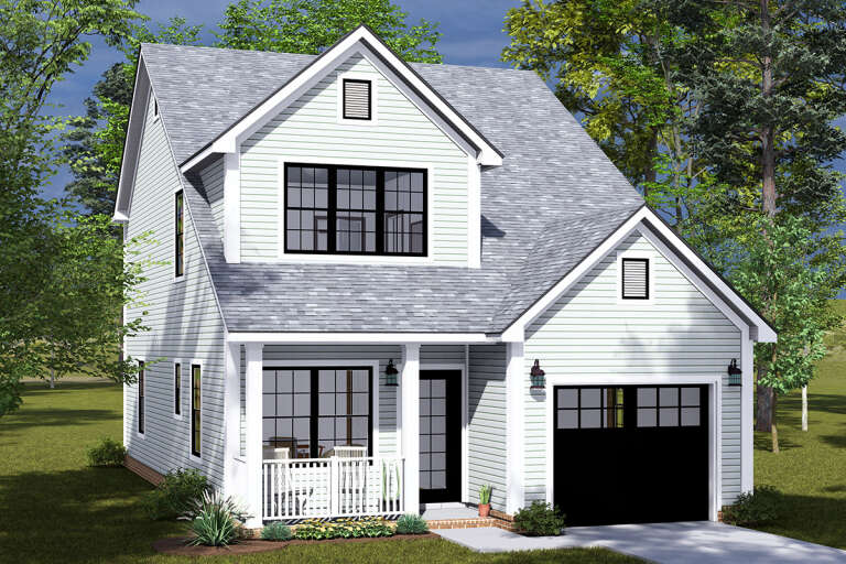 House Plan House Plan #33537 Angled Front Elevation