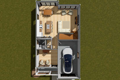 Overhead First Floor for House Plan #4848-00478