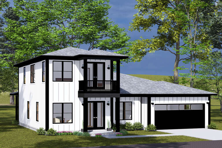 House Plan House Plan #33539 Angled Front Elevation