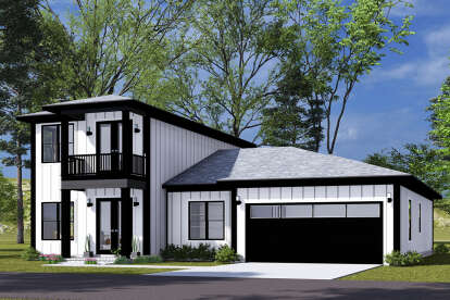 Modern House Plan #4848-00480 Elevation Photo