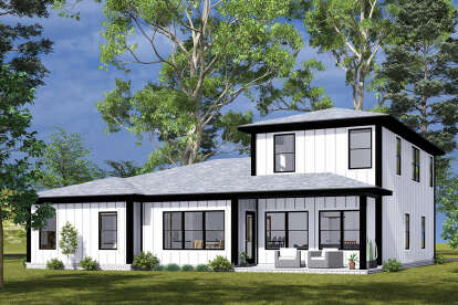 Modern House Plan #4848-00480 Elevation Photo
