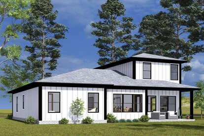 Modern House Plan #4848-00480 Elevation Photo