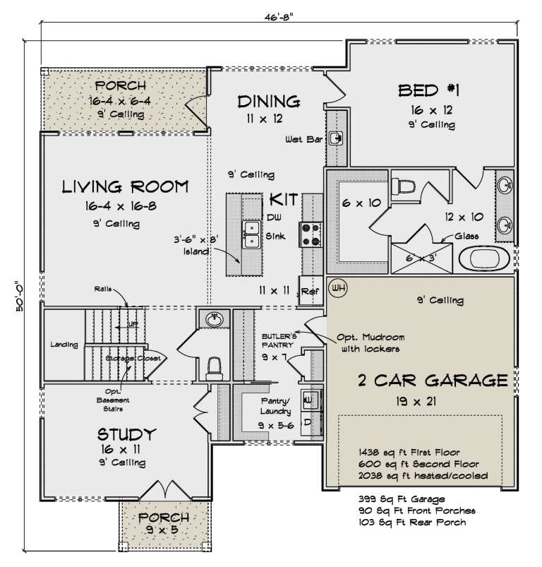 House Plan House Plan #33539 Drawing 1