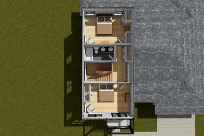 Overhead Second Floor for House Plan #4848-00480