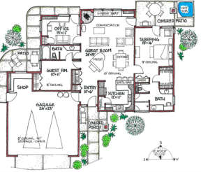 Floorplan 1 for House Plan #192-00032