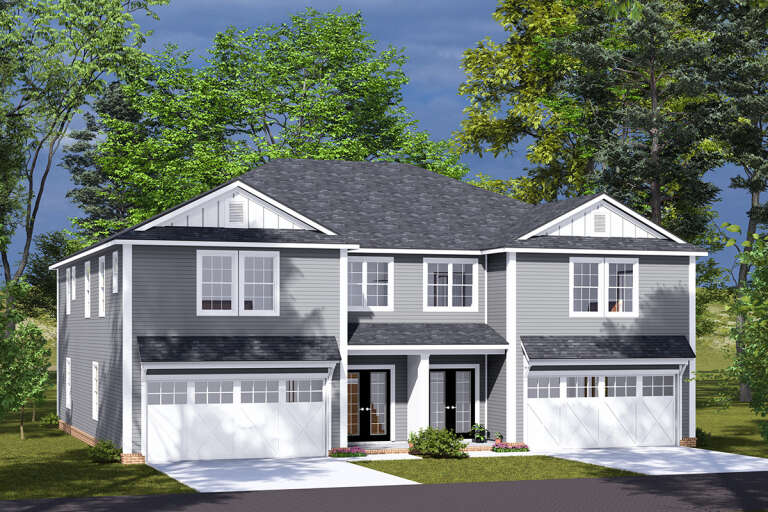 House Plan House Plan #33541 Angled Front Elevation