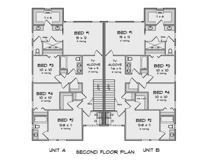 Second Floor for House Plan #4848-00482