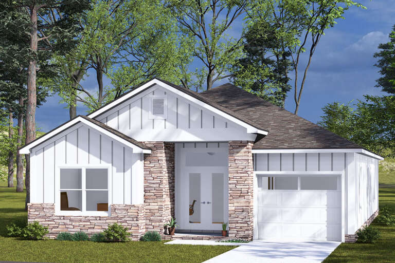 House Plan House Plan #33543 Angled Front Elevation