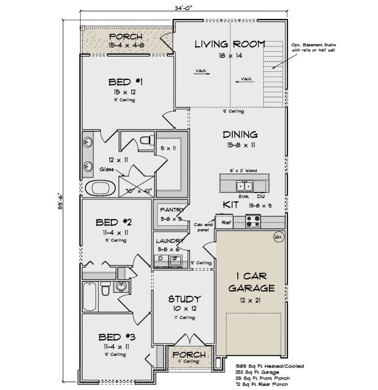 House Plan House Plan #33543 Drawing 1