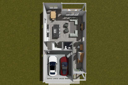 Overhead First Floor for House Plan #4848-00485