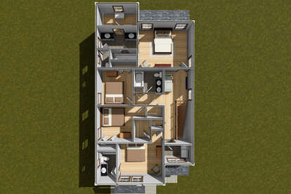 Overhead Second Floor for House Plan #4848-00485