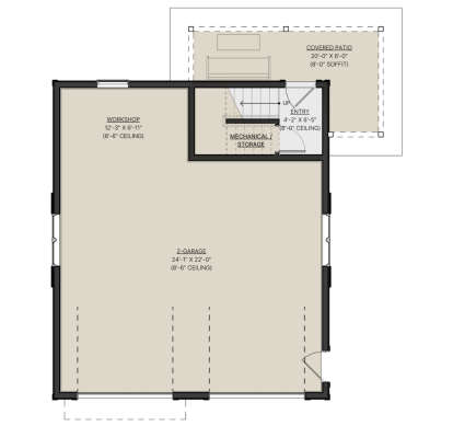 Garage Floor for House Plan #2452-00005