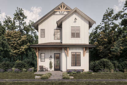 Modern Farmhouse House Plan #2452-00006 Elevation Photo