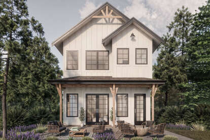 Modern Farmhouse House Plan #2452-00006 Elevation Photo