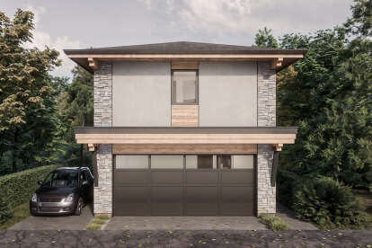 Contemporary House Plan #2452-00009 Elevation Photo