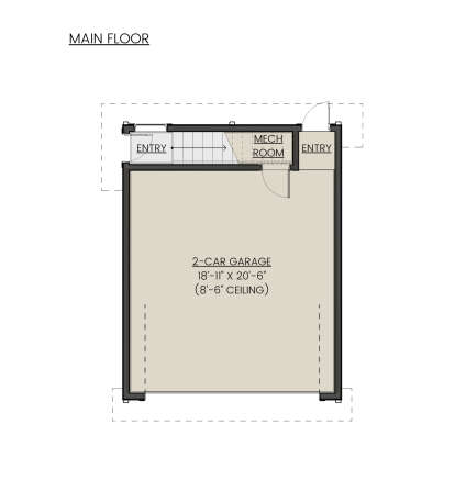 Garage Floor for House Plan #2452-00009