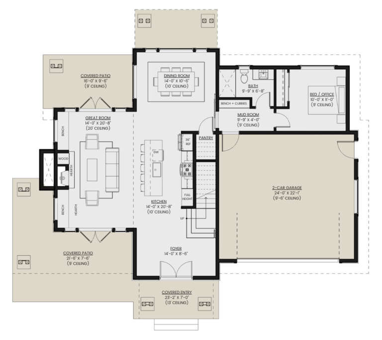 House Plan House Plan #33552 Drawing 1