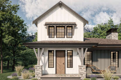 Modern Farmhouse House Plan #2452-00012 Elevation Photo