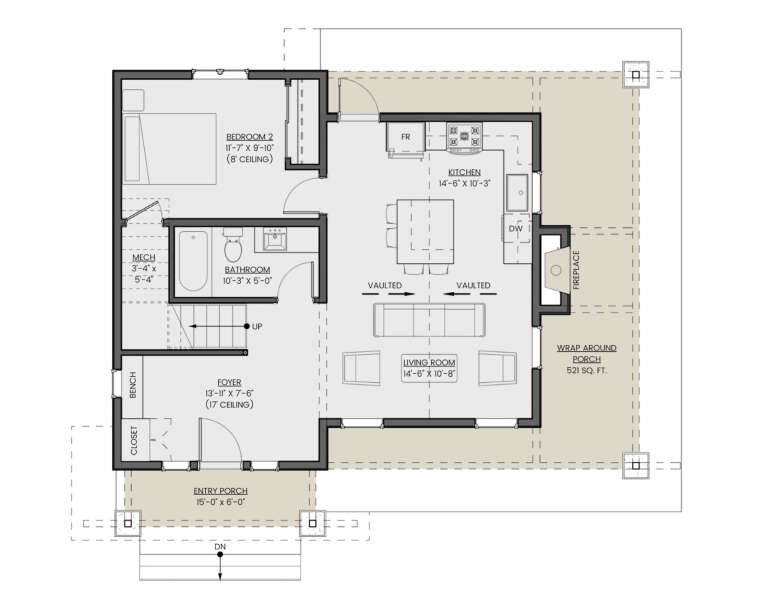 House Plan House Plan #33553 Drawing 1